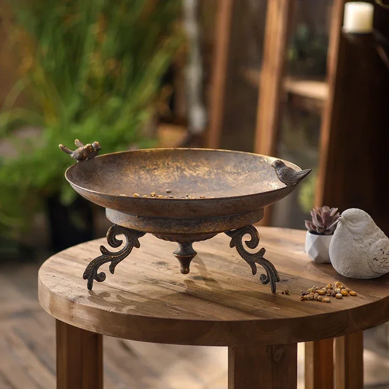 

z Vintage 2 Bird Handle Decoration Creative Home Storage Tray Hotel Supplies Decoration Original Design