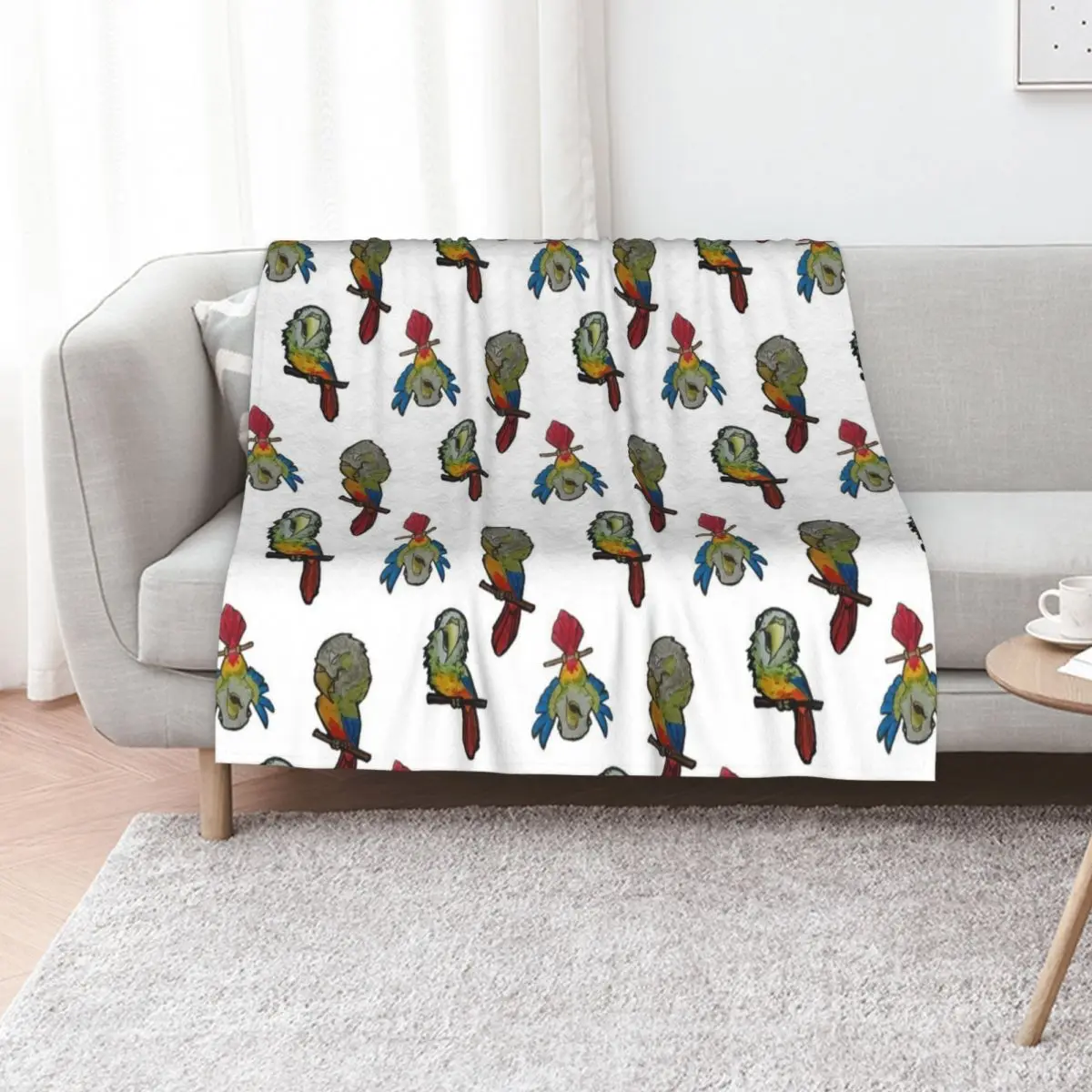 Pineapple green cheek conure collection Throw Blanket Single Blankets For Bed Comforter Decorative Beds Blankets