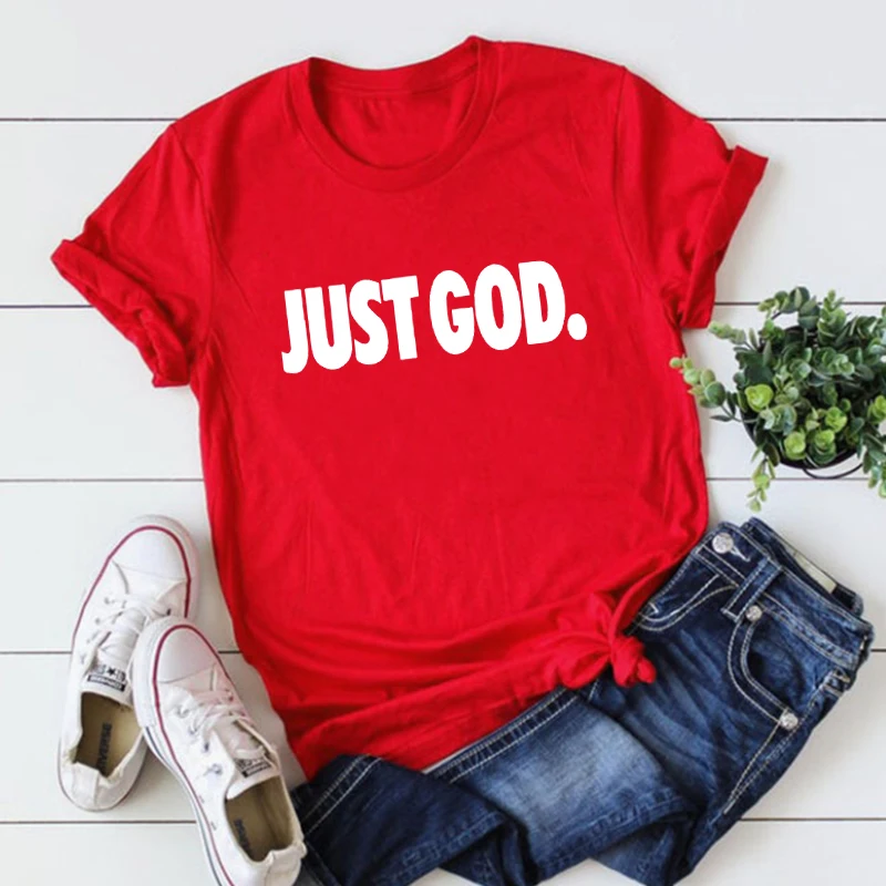 

Just God Shirt Graphic Tees Aesthetic Womens Clothing Unisex Shirts God T-shirt Trending Shirts Family Shirt Summer Tops M