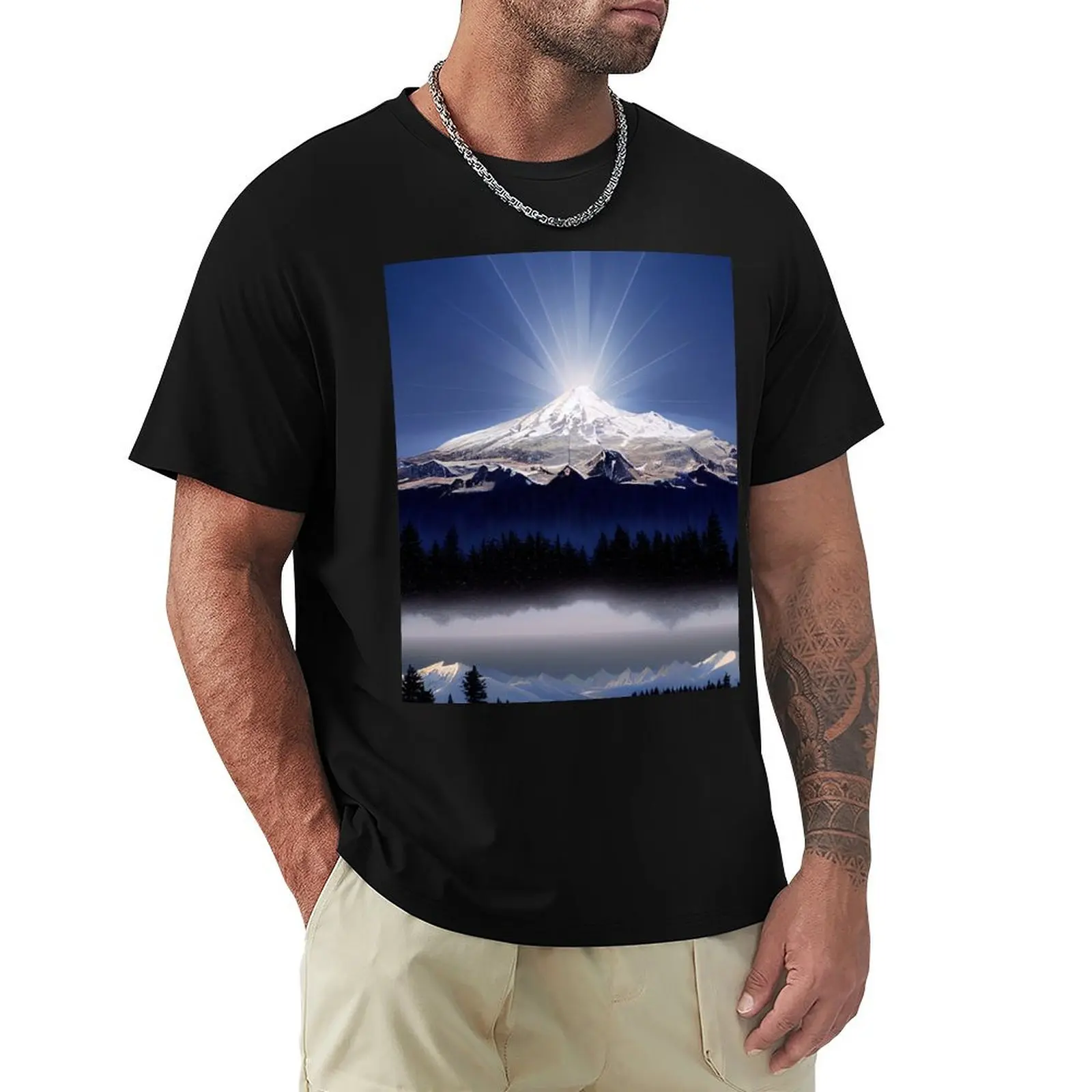 

6 - Mount Shasta in the ethers T-Shirt kawaii clothes fashion shirts croswit shirt man designer t shirt men