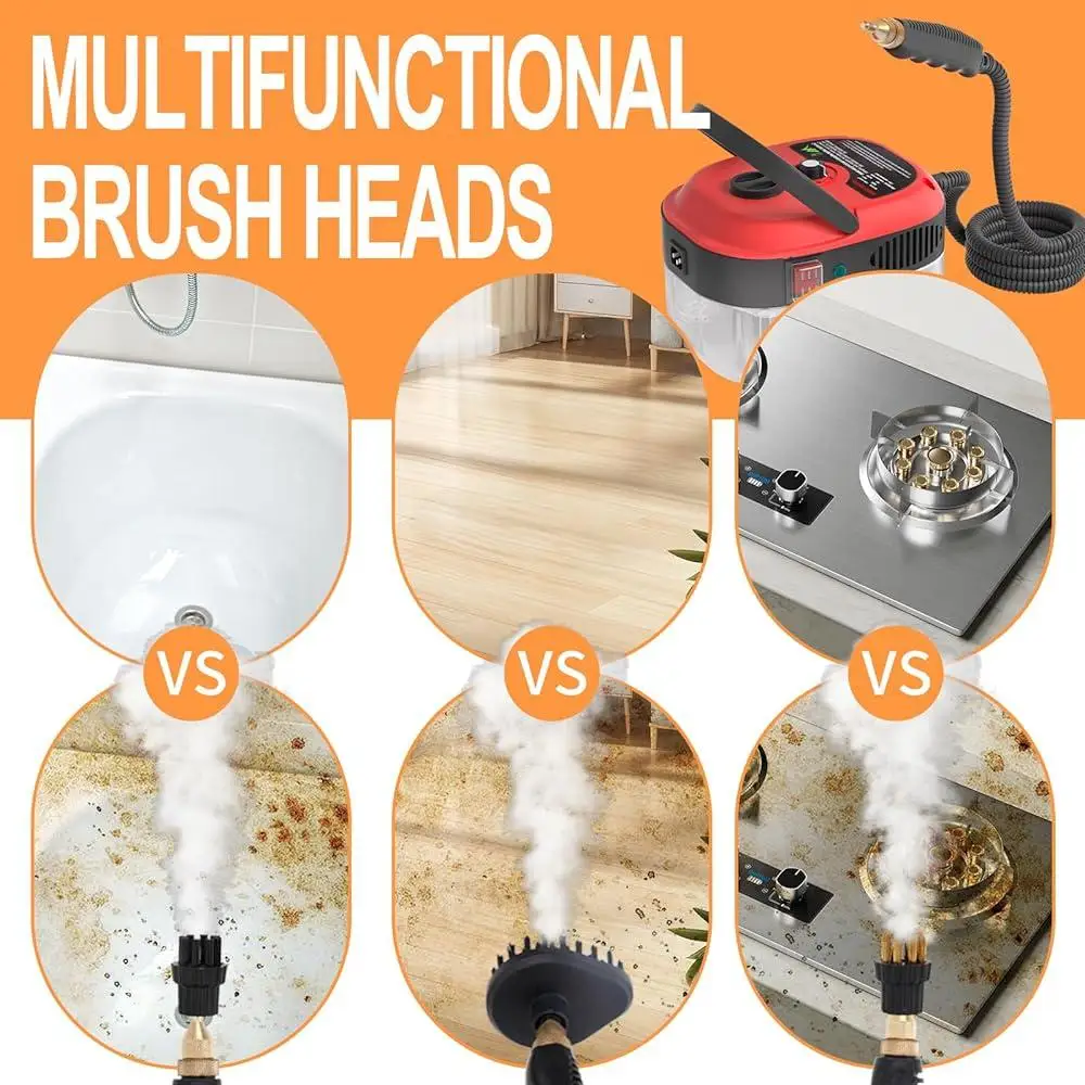 휴대용 가압 스팀 청소기 2500W 휴대용 고압 딥 청소 기계 홈 실내 장식 바닥 자동차 등