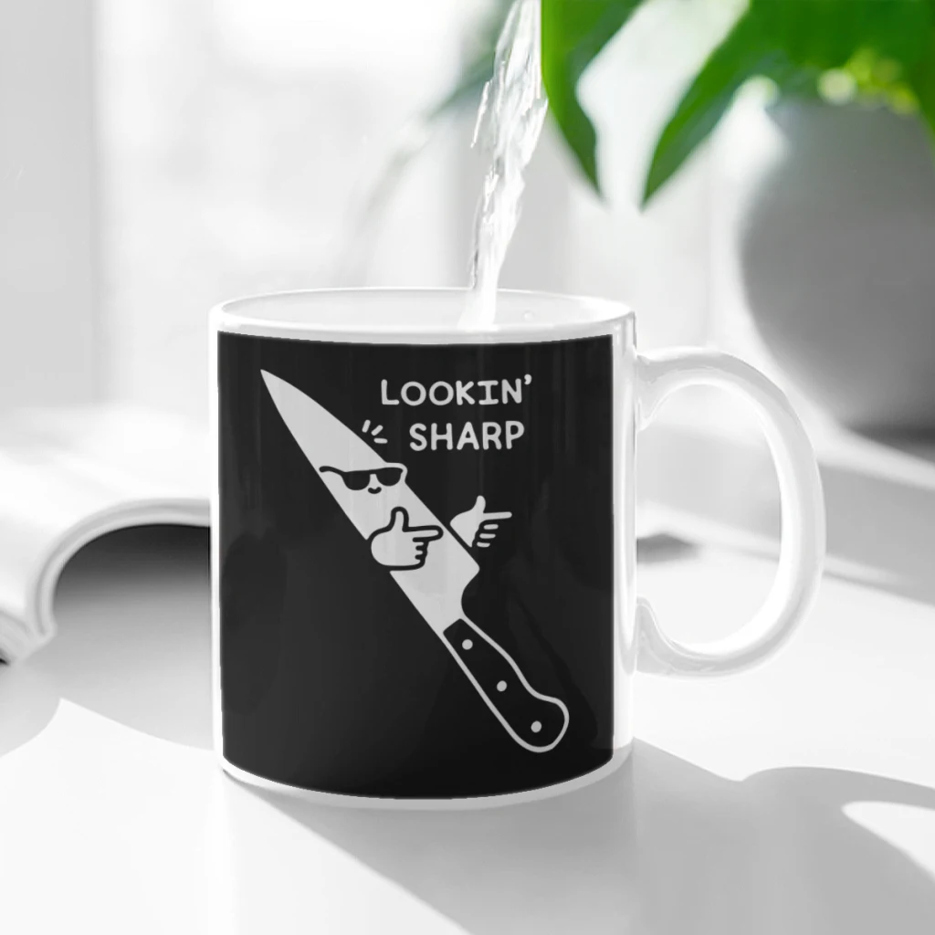 

Lookin Sharp Ceramic Cup Coffee Oatmeal Breakfast Cup Creative Personality Mug
