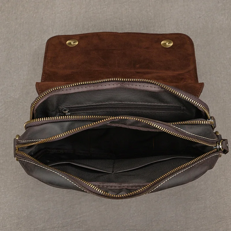 حقيبة كروس من جلد البقر الناعم للرجال ، حقائب ساعي البريد غير رسمية ، حقيبة كتف للرجال من ايباد ، شحن سريع ، 7.9 بوصة