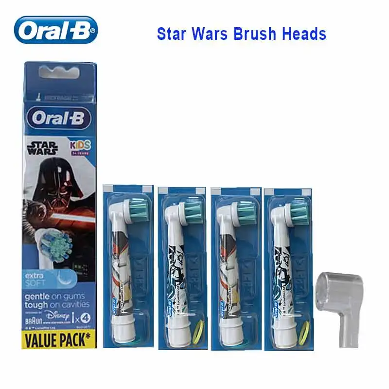 Oral B EB10 Star Wars Brush Heads Small Round Head for Kids Electric Toothbrush Teeth Cleaning Replacement Refills Soft Bristles