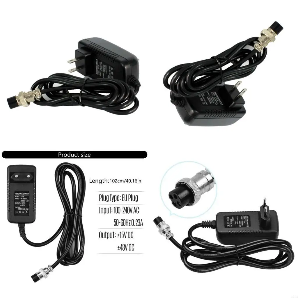27RA Mixer Console Power Supply Adapter AC100-240V DC15-DC48V Featuring Overloads and Short Circuits Protections Stable out