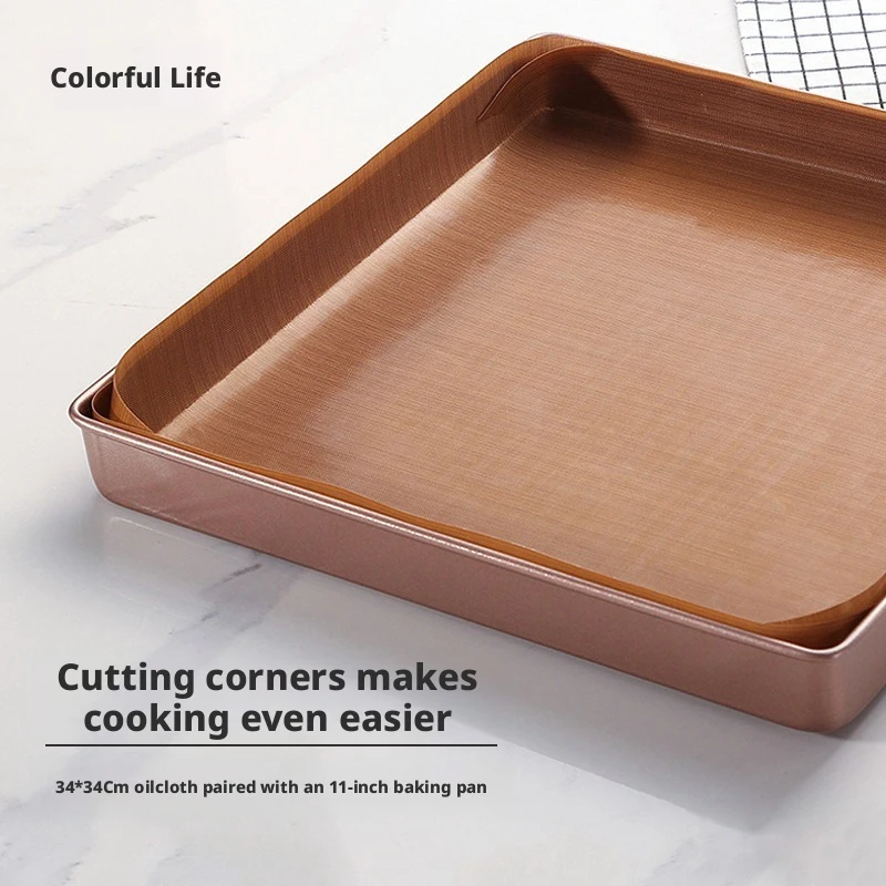 High Temp Resistant Baking Oil Cloth Reusable Non-stick Liner for Melting Beans Oven Tray Baking Mats Kitchen Cooking Supplies