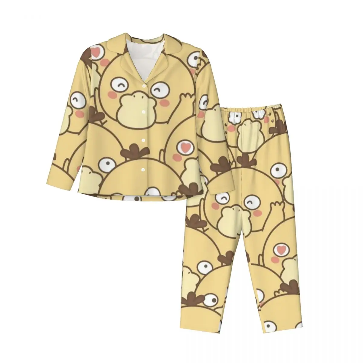 

Psyduck Women's Pajamas Set 2 Piece Set For Women Casual Long sleeve Suit