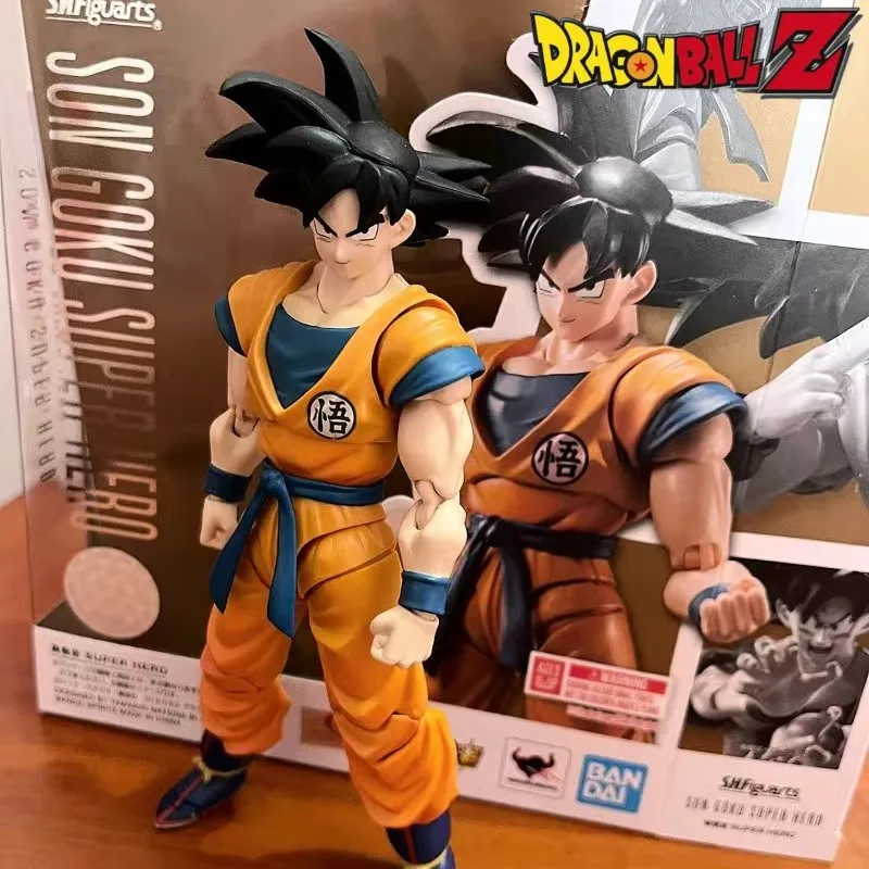 Bandai Original Shf 2022 Dragon Ball Super Hero Theater Edition S.H.Figuarts Goku Dall Action Toy Figures Gift