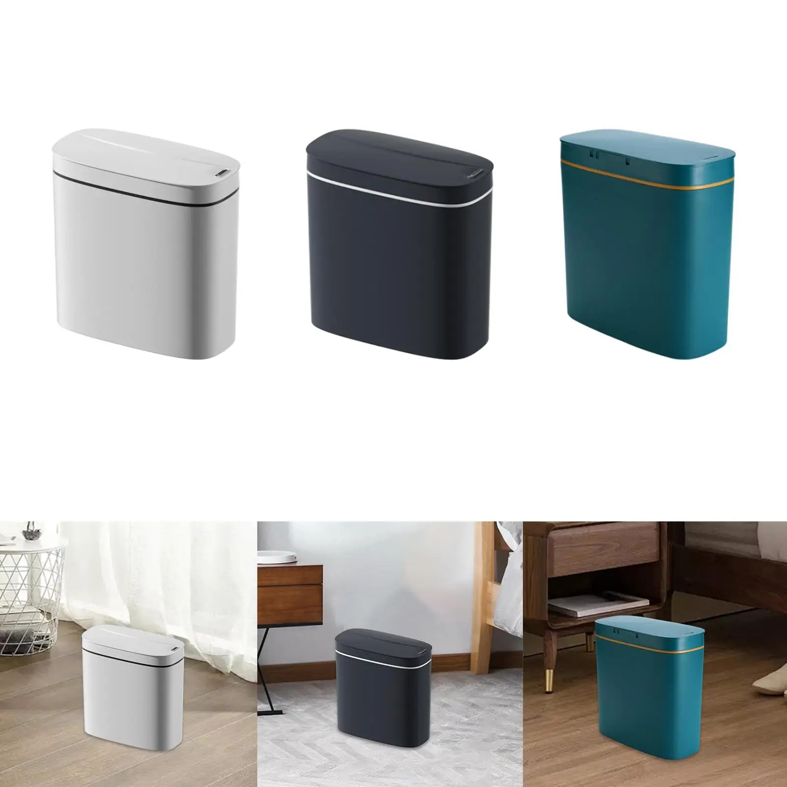 

Smart Trash Can 14L Automatic Household Dustbin for Kitchen, RV, Restaurant