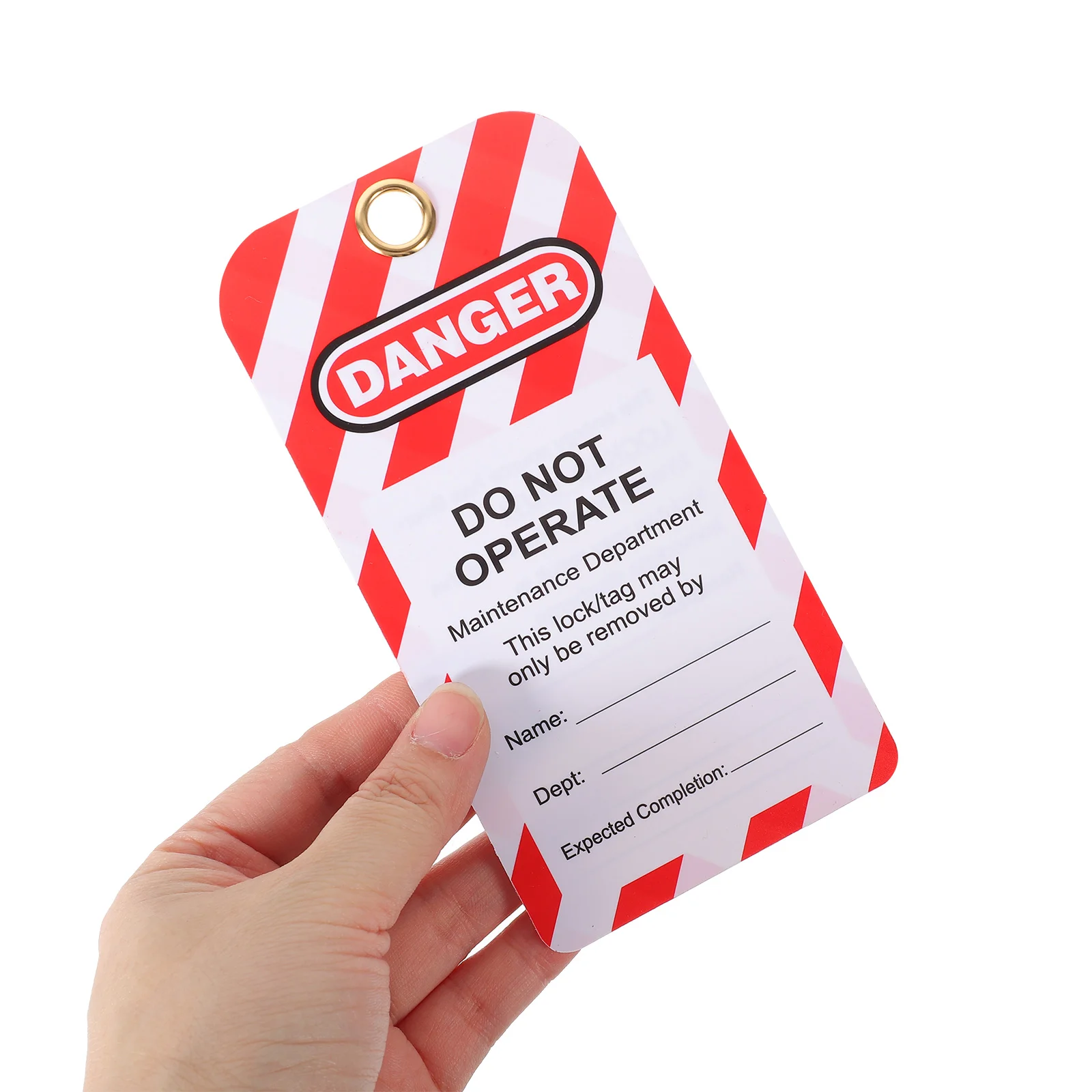 10 Pcs Safety Warning Sign Lock Out Tag Do Not Operate Hanging Tags Equipment Pvc Plastic Lockout