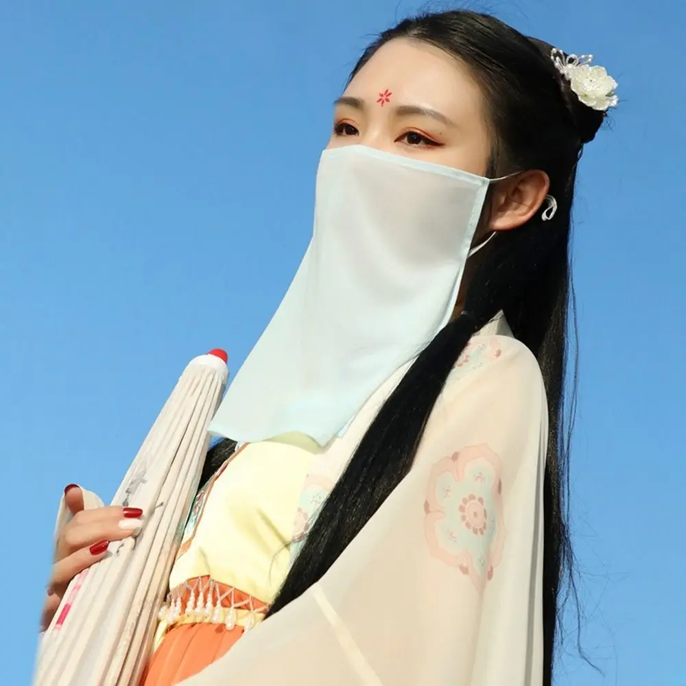 Face Scarf Sunscreen Mask Hanging Ears Face Scarves Face Covering Ancient Mask Hanfu Face Veil Chinese Hanfu Accessories