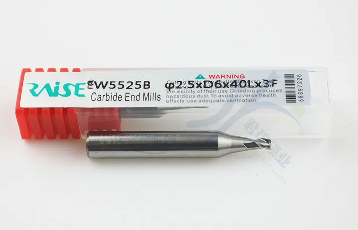 EW5525B -raise tungsten carbide end mill spike drill phi 2.5 xD6x40x3F Raise2.5 mm twist drill