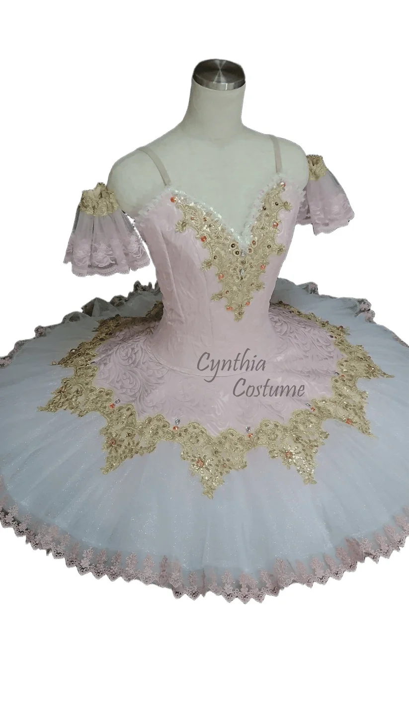 

Светло-розовая классическая пачка с крючками для лифа Don Quixote, испанское балетное платье Kitri, балетная пачка, испанский танцевальный костюм для девочек