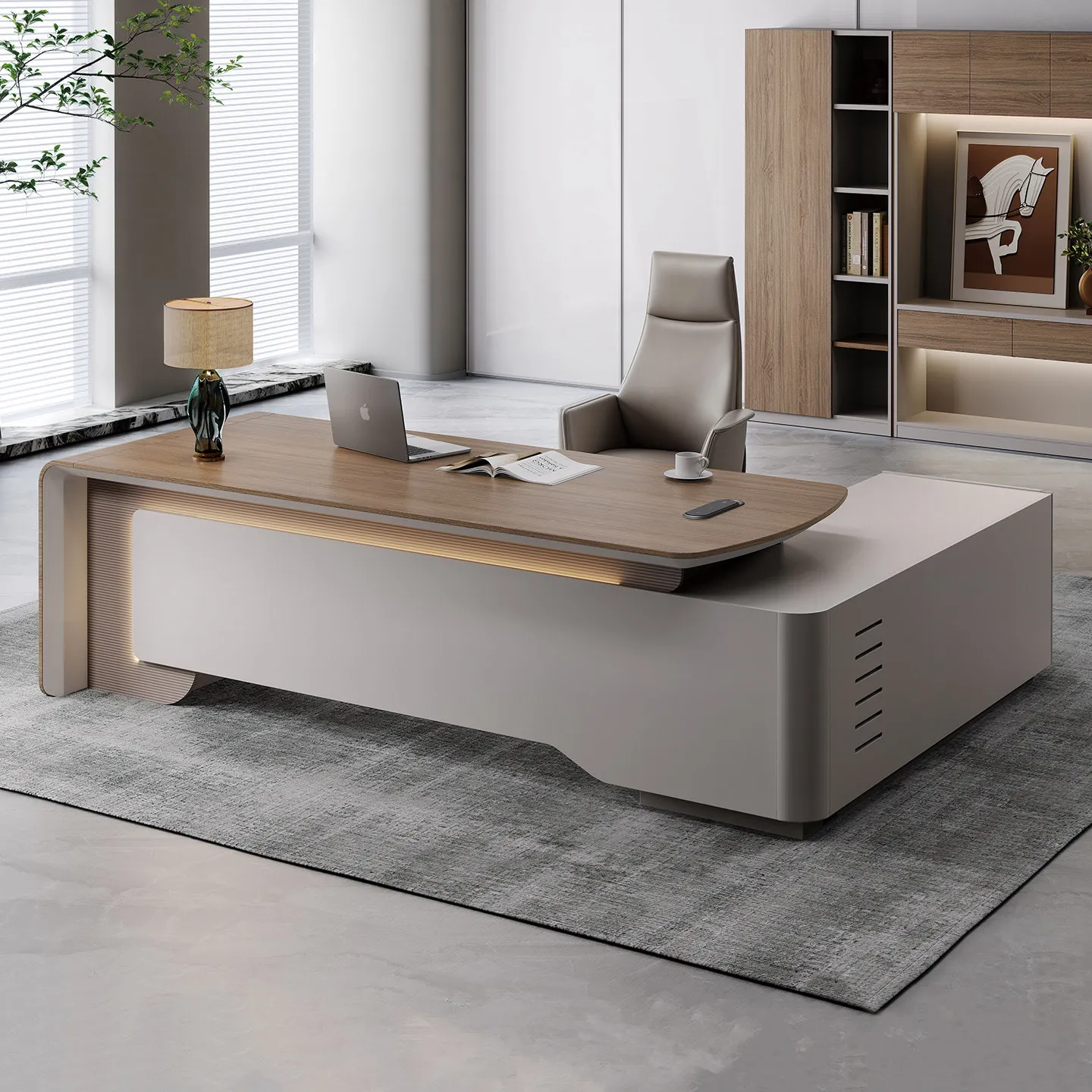 Light luxury high-end sense boss office hot-selling list young modern style big class president general manager