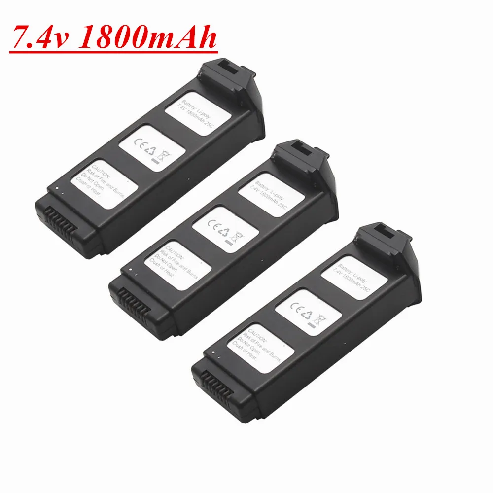 Original 7.4V LiPo Battery For MJX R/C Bugs 5W B5W RC Quadcopter Spare Parts 7.4v 1800mAH 25c Drone Battery For JJRC X5 Pro 3pcs