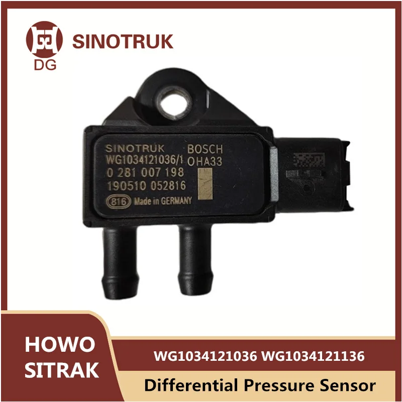 WG1034121036 Differential Pressure Sensor WG1034121136 For SIONTRUK HOWO T7H T5G TX SITRAK G7 Guoliuman Engine Original Parts