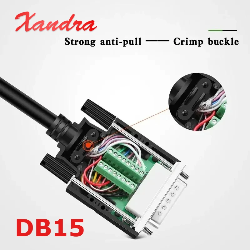 Conector DB15 sin soldadura industrial, puerto paralelo, 2 filas, conector de ruptura de 15 pines, adaptador de Terminal de D-SUB de enchufe macho hembra DB15