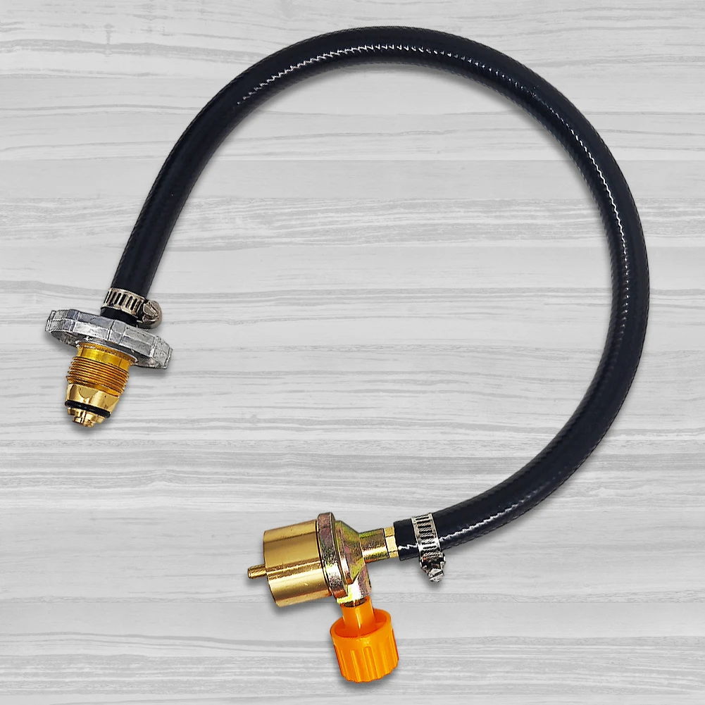 Gas Stove Propane Refill Adapter Aluminum Alloy Gas Cylinder Filling Gas Adapter Gas Adapter Connection Hose for Outdoor Camping