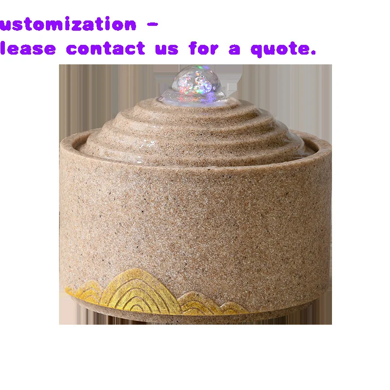 

Декоративный фонтан-горка в стиле рокерри для офиса, приносящий удачу, с функцией рециркуляции воды, ландшафтный декор, подарок на открытие