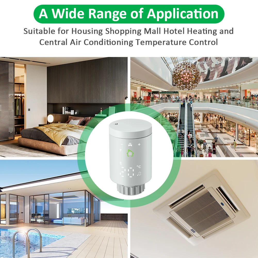 Goelely Tuya ZigBee Smart Radiator Actuator Thermostat Programmable Radiator Valve Temperature Controller Work With Alexa Google