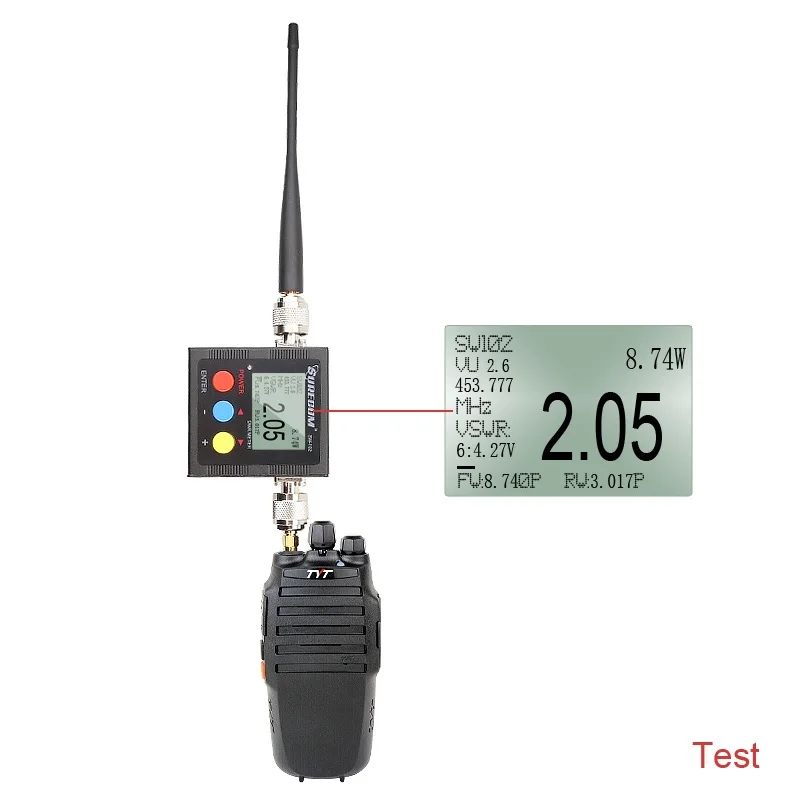 SW-102 Digital Antenna Power DL-30A Dummy SWR Meter VSWR 1.00-19.9 VHF/UHF 125-525MHz for Two Way Radio Ham Walkie Talkie