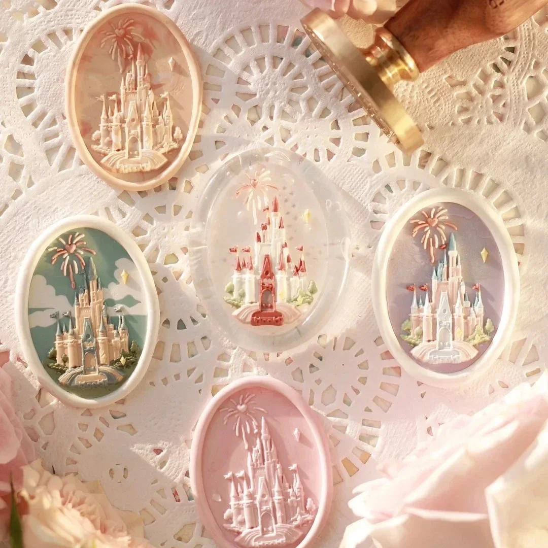 New Fire Seal Stamp Head Princess Fairy Tale Dress Butterfly Series Special-Shaped Relief Brass Envelope Stamp Head Craft Toy