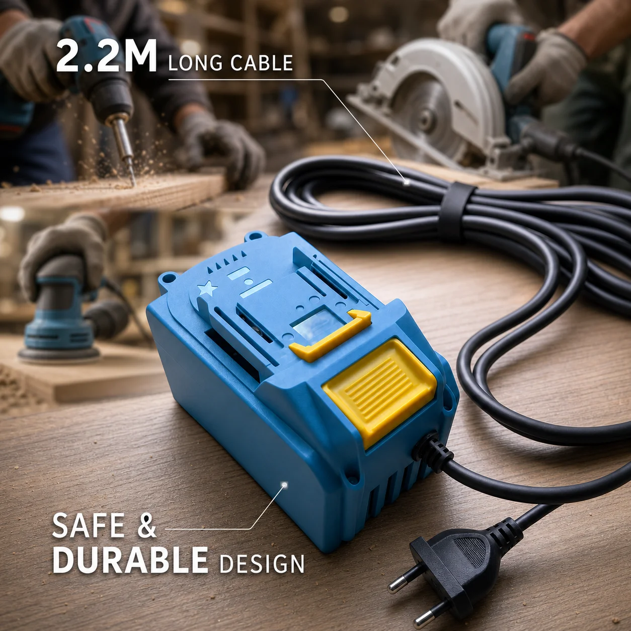 Image of 220V AC zu 18V DC Konverter für Makita Lithium-Ionen-Akkugehäuse 18V Elektrowerkzeuge BL1830 Zubehör für Elektrowerkzeuge