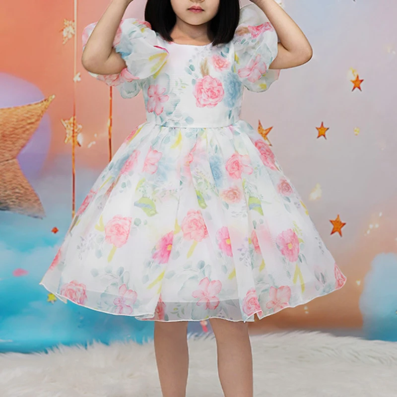 Girls' Black Velvet Dress 2025 Spring and Autumn New Gorgeous princess dress Splicing Texture Dress 5-6 7-8 9-10 Years Old