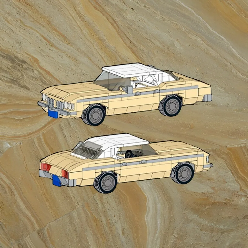 

376 шт. MOC 1973 Oldsmobile Delta 88 злой мертвый фильм автомобиля DIY модель строительные блоки игрушки на день рождения подарок