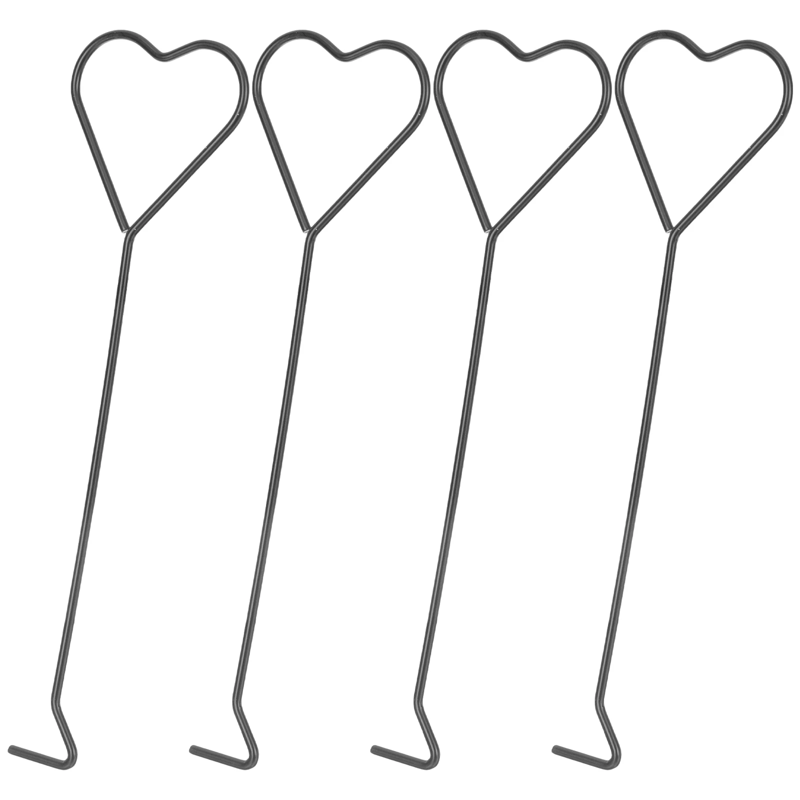 4 قطعة خطاف الفتيل الحديدي تصميم القلب مقبض طويل الفتيل قحافة لشموع عطرية أداة طفاية اللوازم المنزلية #1