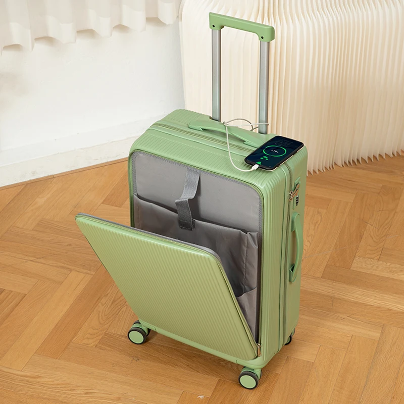 Neues Gepäck multifunktion ale USB-Aufladung 20 "Zoll Kabinen koffer Universal Rad Trolley Fall Passwort Koffer reisen