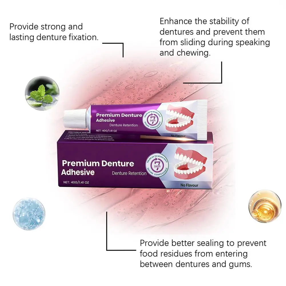 لاصق أسنان يدوم طويلاً، غراء أسنان يحسن الراحة، منتجات العناية بأطقم الأسنان، غراء Odontologia #5