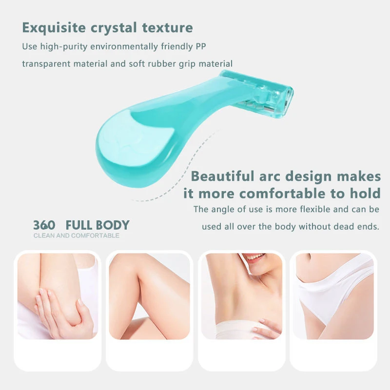 Mini cuchillo de depilación portátil para mujer, de acero inoxidable cuchilla de afeitar, herramientas de belleza para eliminar el vello corporal