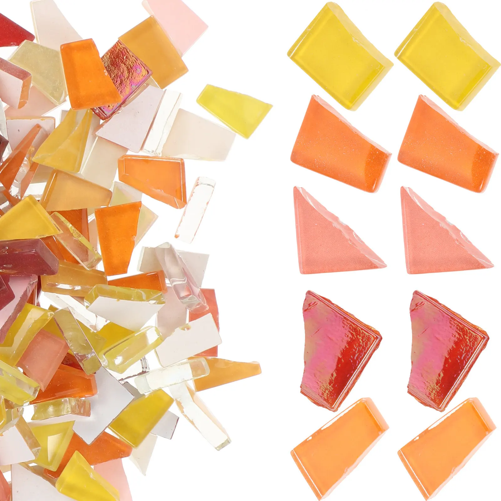 

Премиальная стеклянная мозаичная плитка для поделок, декора дома, украшения ваз, садовых художественных проектов, нерегулярной формы, гладкие элементы