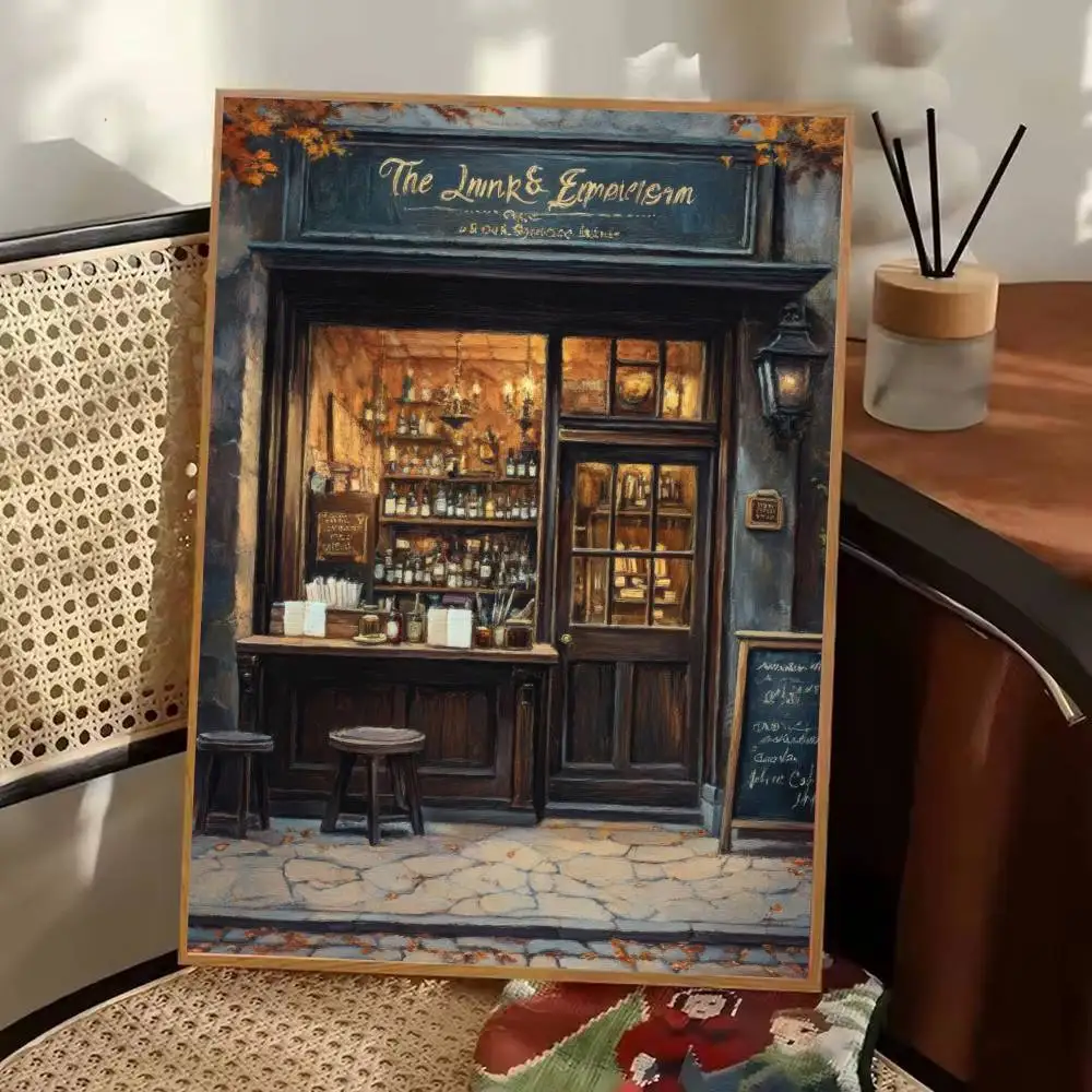 معالجات مكتبة جرعة عصا متجر ملصق ورقة طباعة غرفة المعيشة المنزلي غرفة نوم مدخل بار مقهى الفن اللوحة الديكور #5