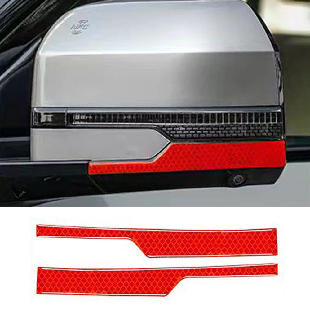 

Для BYD Formula Leopard 8 2024 2025 Светоотражающая предупреждающая наклейка Зеркало заднего вида Полоса против столкновений Ночник против царапин