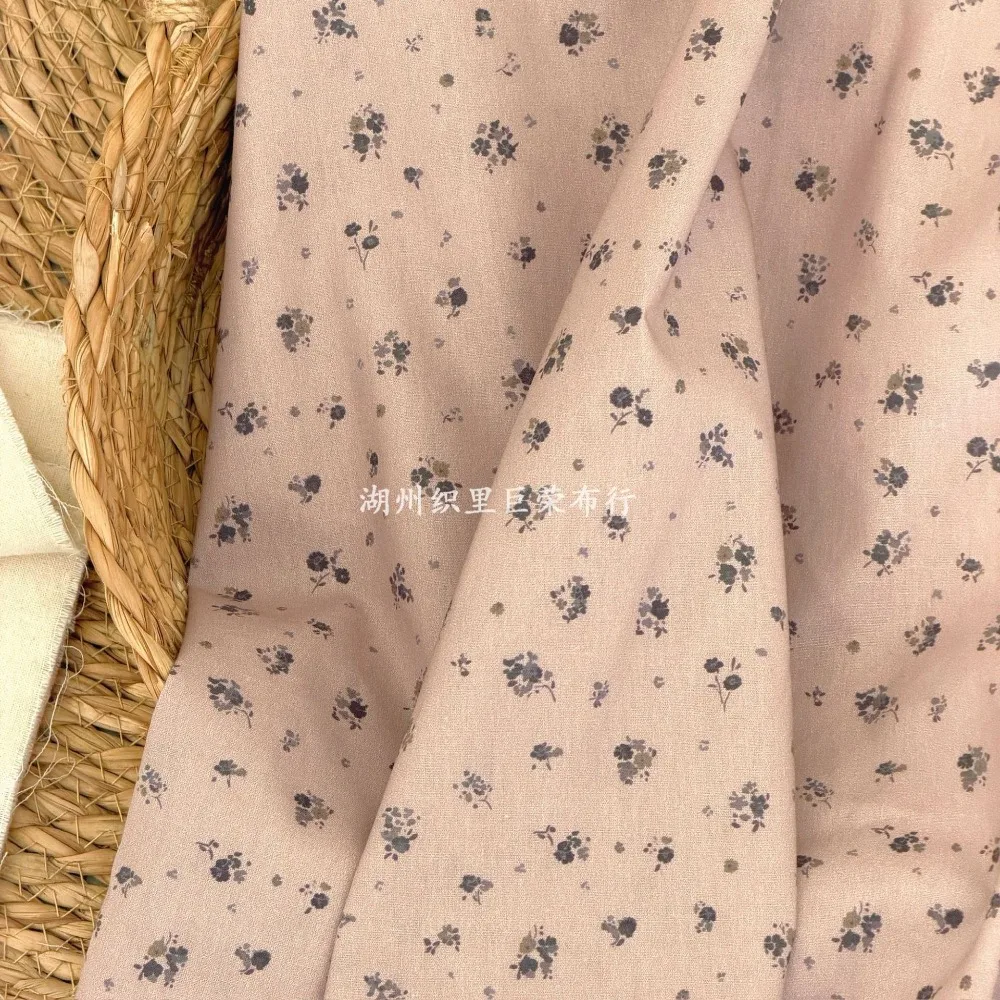 145x50cm 40s Baumwolle Dunkler Blumenstoff Koreanischer Retro-Digitaldruck DIY-Stoff für Damenbekleidung, Taschen, Accessoires, Nähstoff – Detail 14
