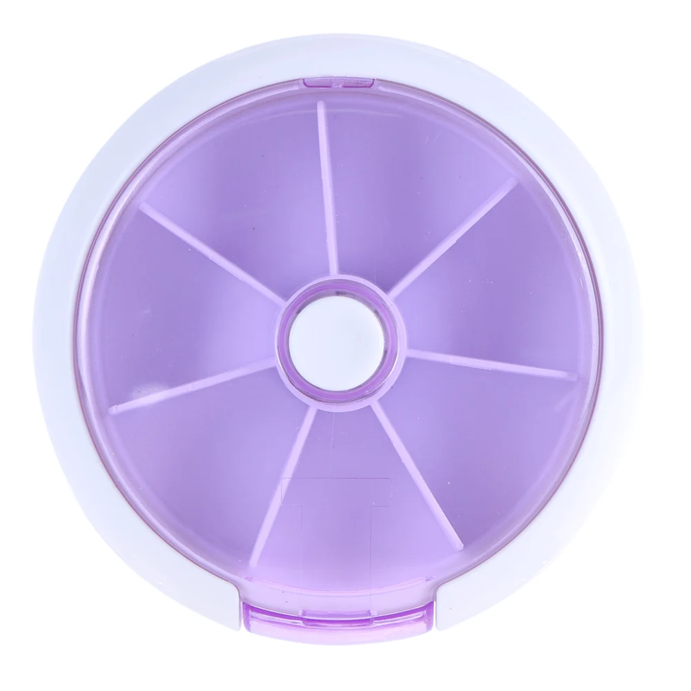 

Многофункциональный портативный контейнер-таблетница на 7 отделений для мятных конфет, витаминов и других пищевых добавок, с поворотным механизмом, для здоровья и ухода за собой