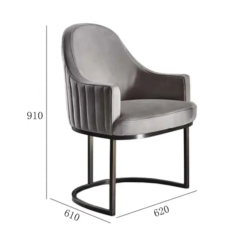 -Luxury Modern Velvet Armchair with Stainless Steel Frame Customized Dining Chairs for Living Room Hotel & Home Bar Use