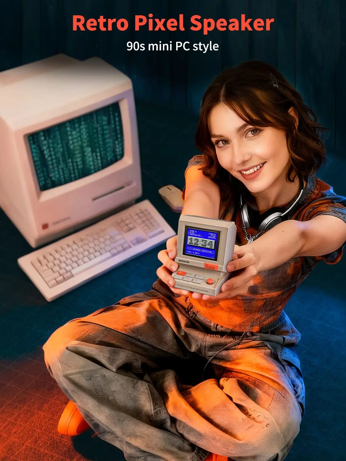 Divoom MiniToo Retro Mini PC Style Głośnik Bluetooth Budzik z Dźwiękiem Białego Szumu Dekoracyjny Prezent Kreatywny na Biurko — zdjęcie produktu 7