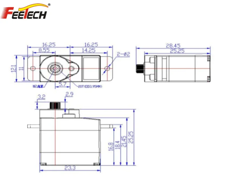 Micro 9G 3.5KGเซอร์โวมอเตอร์ดิจิตอลCoreless 200 องศาเกียร์โลหะสําหรับMicro Bit RCเฮลิคอปเตอร์RCรถเรือการศึกษาชุดหุ่นยนต์