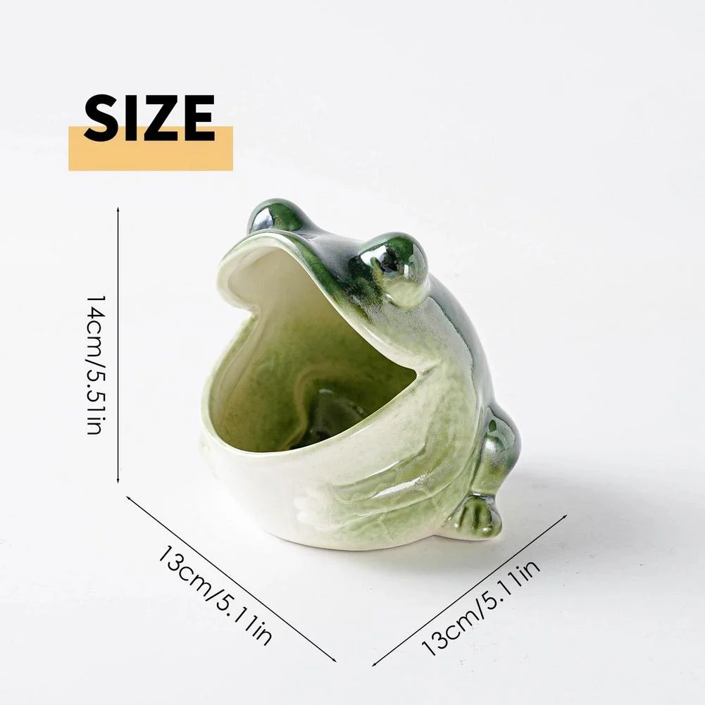 Keramik-Frosch Aufbewahrungsschale Kreative Tierfigur Schlüssel-Bonbon-Sundries-Behälter Eingangsbereich Heim-Schreibtisch-Deko-Ornament – Detail 10