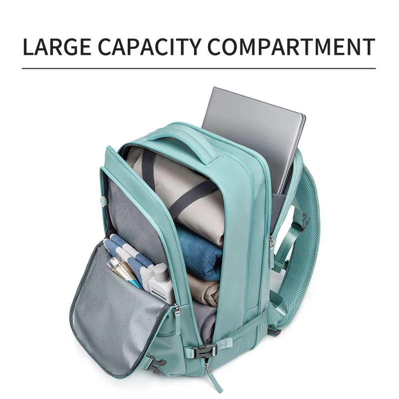 Women travel Backpack Teenage girl Expanded 39L Business Laptop Backpack With Dry wet bag 16inch waterproof school Backpack