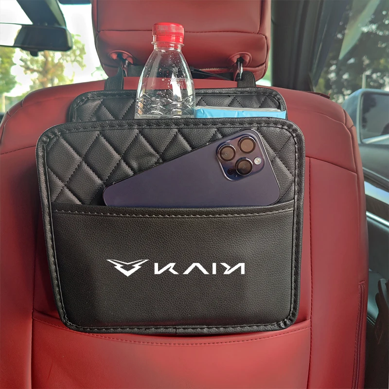 PU Leather Car Seat Back Hanging Storage Box Storage Bag For Kaiyi E5 X3 X3Pro/EV Showjet Pro/EV Xuandu Kunlun Shiyue Accessorie