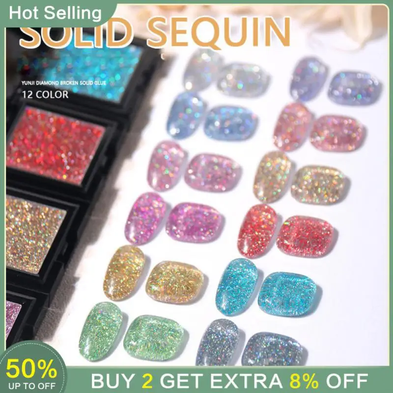 New Style Nail Glue Cloud Pole Broken Solid Glue Autumn And Winter Popular Bundi Glitter Dream Sequin Solid Gel TSLM1