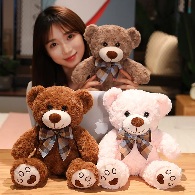 35/50/60CM Nette Klassische Teddybär Plüsch Spielzeug Kawaii Fliege Bär Plushie Kissen Gefüllte Weiche Puppen für Kinder Mädchen Liebhaber Geschenke – Detail 15