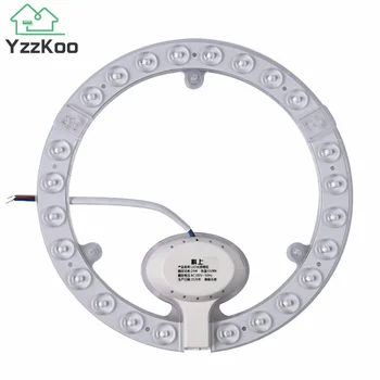 YzzKoo Anillo LED PANEL Luz circular 36W 24W 18W 12W Blanco frío AC220V-240V Tablero de techo redondo La placa de lámpara circular Blub