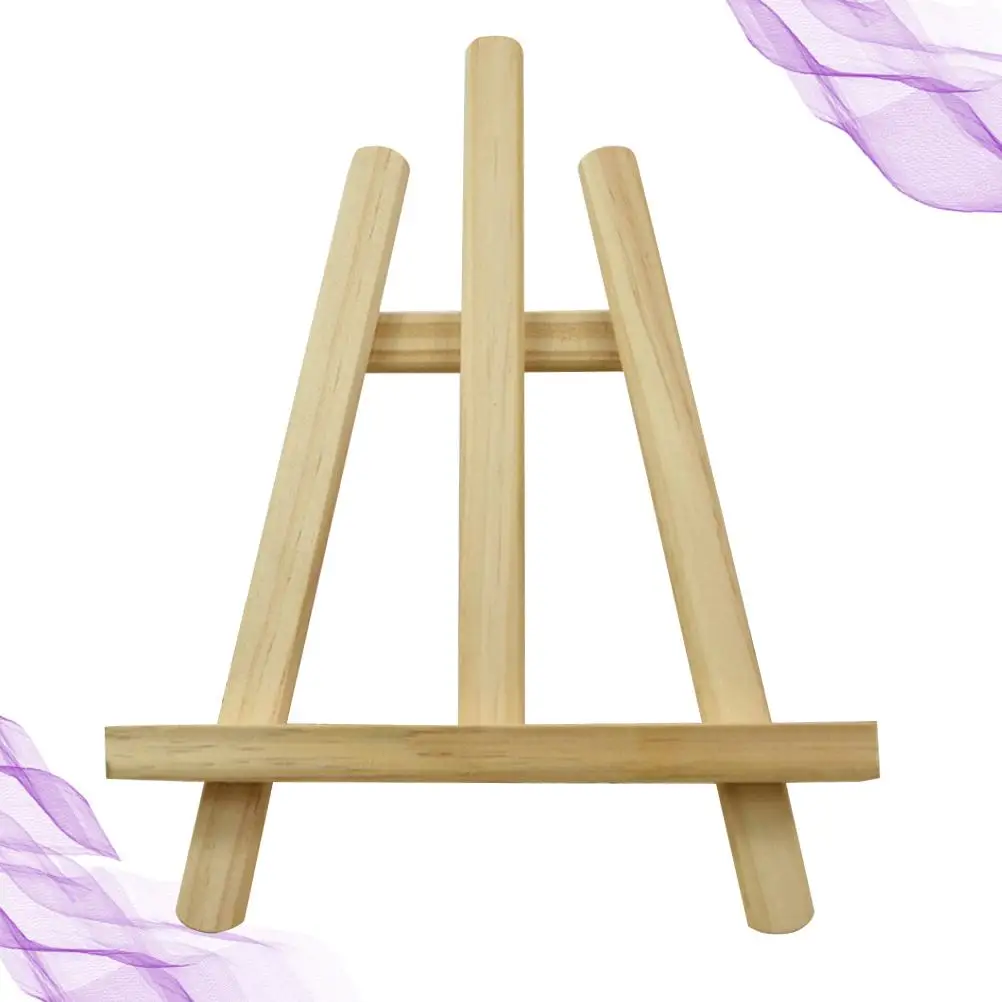 Wooden Easel Mini Storage Rack Triangle Support Photo Frame Bracket Painting Easel Display Stand Lightweight Portable Foldable