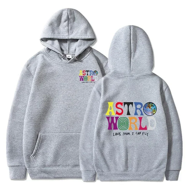 Sweaters for Men and Women, Hooded Pullover with I Can Fly Letter, Casual Sportwear, Astroworld, Fashion