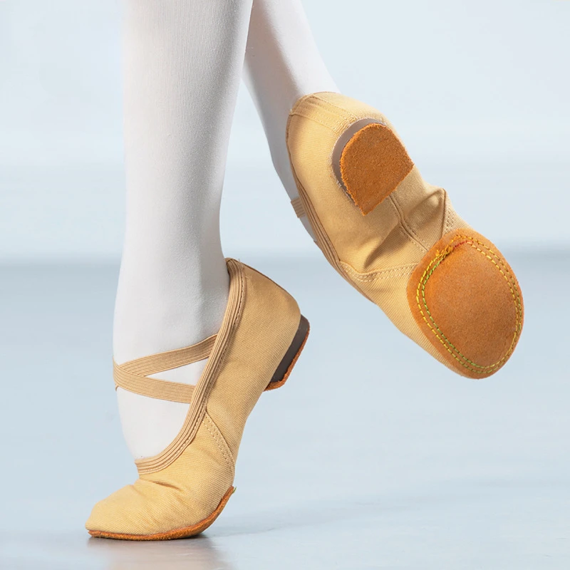 

Ethnic dance shoes soft soles with heels teacher practice adult ballet figure yoga classical dance shoes